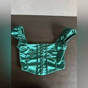 Emerald green corset top